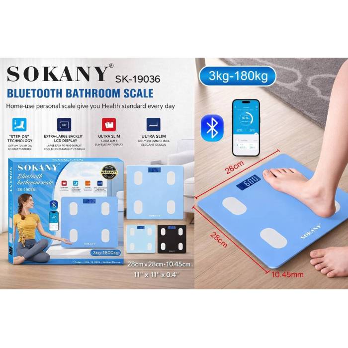 Электронные напольные весы Sokany SK-19036